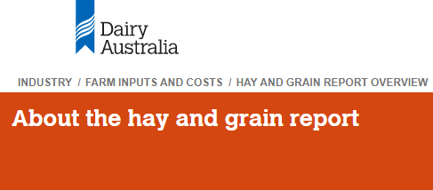 Decorative: Dairy Australia's Hay and Grain report image